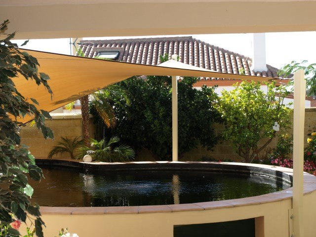 Shade Sail Gallery - KOI Ponds - The Shade Sail Company